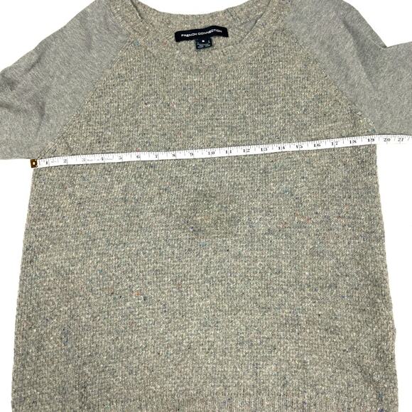 French Connection Sweater Wool Mohair Grey Crew Neck Long Sleeve‎ Women's Medium - Picture 6 of 11